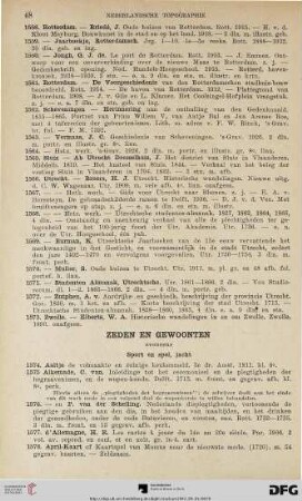 Zeden en Gewoonten (Nr. 1574-1647)