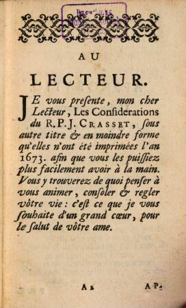 Considerations ou meditations chrétiennes, sur les plus importantes veritez de l'evangile : pour l'entretien de l'âme