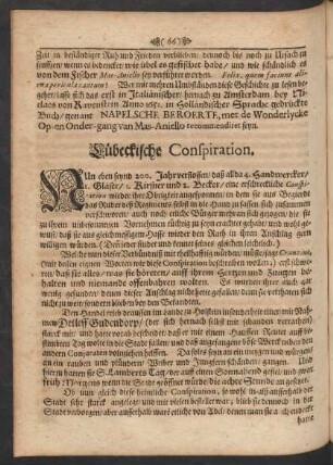 Lübeckische Conspiration.