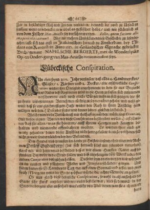 Lübeckische Conspiration.