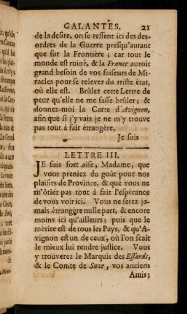 21-43, Lettre III. - Lettre IV.