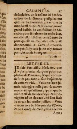 21-43, Lettre III. - Lettre IV.