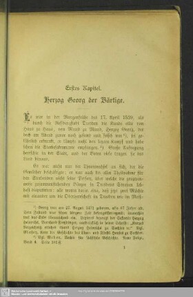 Erstes Kapitel. Herzog Georg der Bärtige