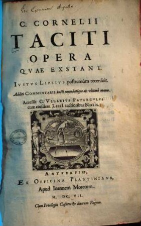 C. Cornelii Taciti Opera quae exstant : additi commentarii aucti emendatique ab ultima manu