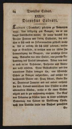 XXXIV. Dionysius Calvart