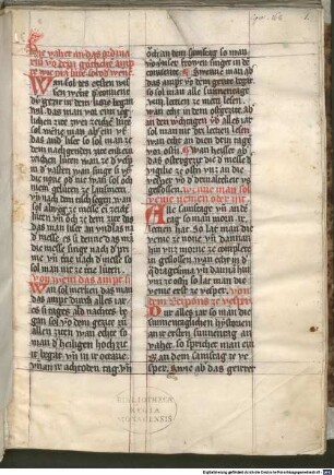 Ordinarium d.h. Ritualbuch für die Dominikanerinnen eines Klosters in der Schweiz (wahrscheinlich Ötenbach bei Zürich) - BSB Cgm 168