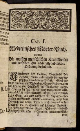 1-119, Cap. I. Medizinisches Wörter-Buch, ...