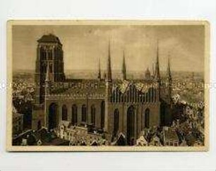 WHW-Postkarte: Danzig, Marienkirche