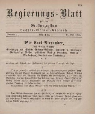 Nr. 11 : 23. Mai 1865