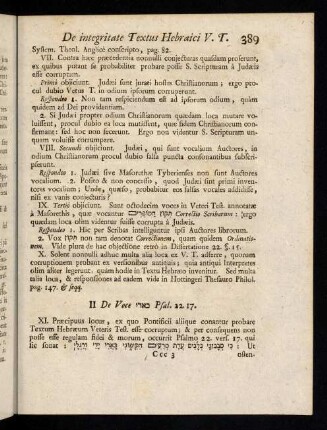 389-396, Ii. De Voce ... Psal. 22.17. XI. Praecipuus ...