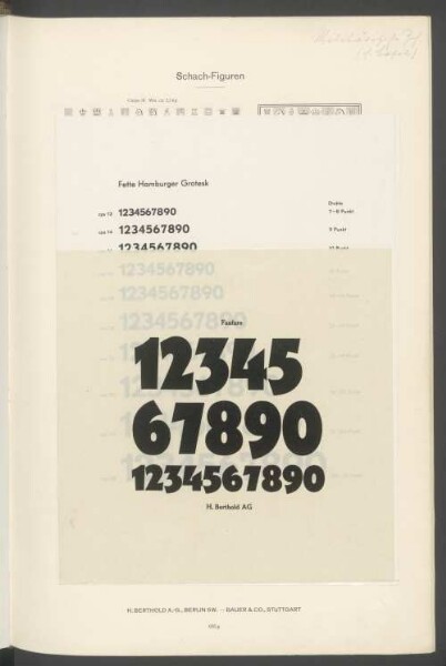 Hauptprobe unserer Schriftgiesserei- und Messing-Erzeugnisse