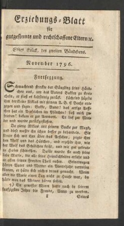 Elftes Stück, des zweiten Bändchens