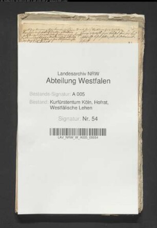 Vermischte geschichtliche Aufzeichnungen über eine Reihe westfälischer Lehen