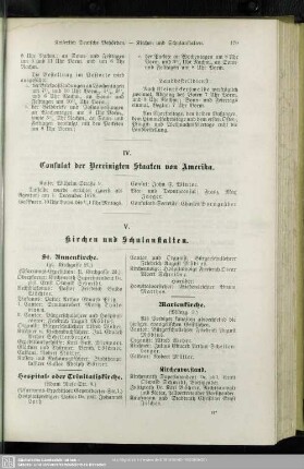 V. Kirchen und Schulanstalten