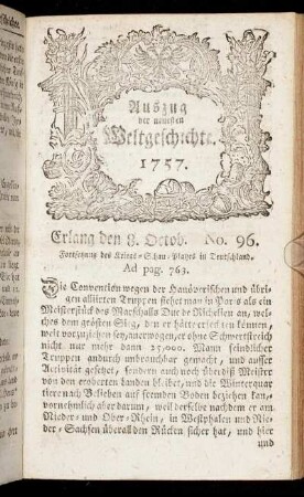 No. 96. Erlang den 8. Octob. 1757.