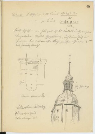St. Nikolai, Jüterbog: Details (aus: Skizzen- und Fotoalbum 12)