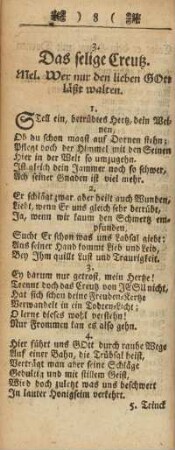 3. Das selige Creutz