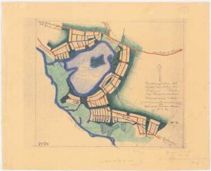 Aufteilungsplan des fürstlich Hardenbergischen Forstbezirks am Dehmsee, Fürstenwalde/Spree: Lageplan 1:10000