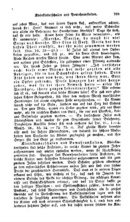 Kleinkinderschulen und Bewahranstalten