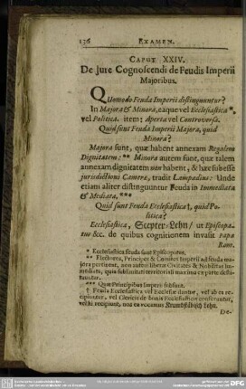 Caput XXIV. De Iure Cognoscendi de Feudis Imperii Maioribus