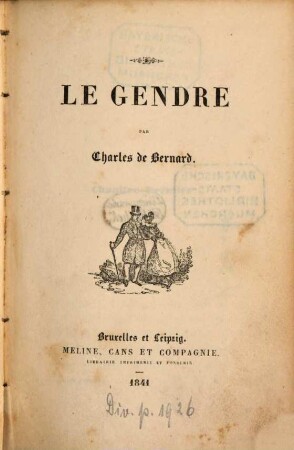 Le gendre par Charles de Bernard