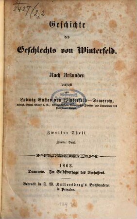 Geschichte des Geschlechts von Winterfeld, 2,2
