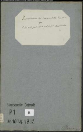 Zivilstandsregister der katholischen Gemeinde Büren, Kreis Büren (GAHT 1812) (Gemeinde: Katholische Gemeinde Büren)