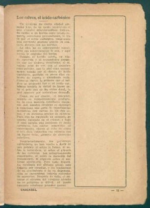 Los calvos, el ácido carbónico