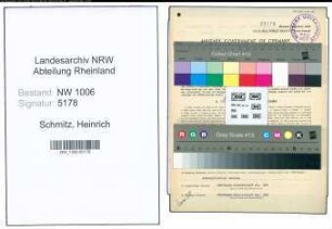 Entnazifizierung Heinrich Schmitz , geb. 17.09.1909 (Landw.Gehilfe)