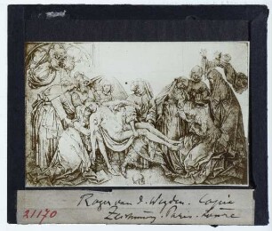 unbekannt (nach Rogier v.d.W.), Beweinung Christi (Zeichnung) (Paris Louvre DAG, unidentifiziert)