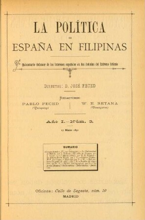 Núm. 3. 17 Marzo 1891