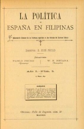 Núm. 3. 17 Marzo 1891