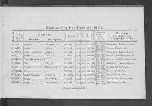 Hamburger See-Dampfschiffe.