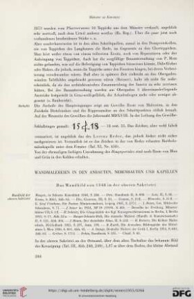 Wandmalereien in den Anbauten, Nebenbauten und Kapellen