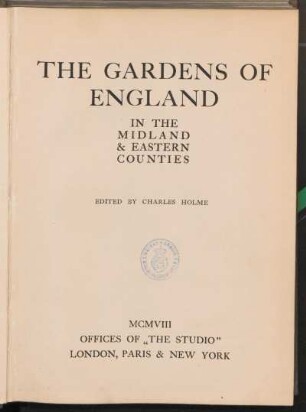 The gardens of England in the Midland & Eastern counties