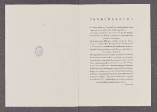Vorbemerkung.