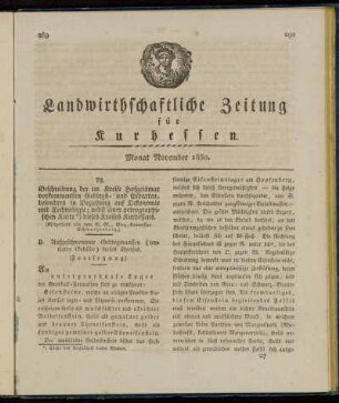 Monat November 1830