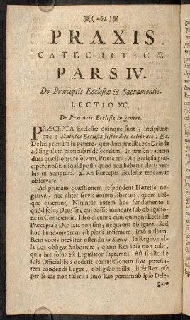 462-574, Praxis Catecheticae Pars IV. De Praeceptis Ecclesiae & Sacramentis.