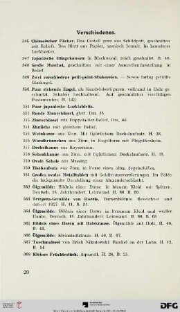 Verschiedenes (Nr. 346-368)