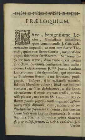 Praeloquium.