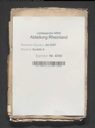 Korrespondenzen und Protokolle betr. den Tag zwischen Kurköln, Jülich-Kleve-Berg und Münster zu Neuss; Abschied zu Neuss