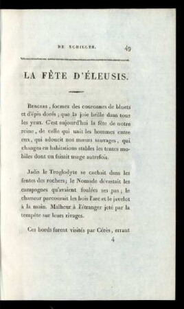 La Fête D'Éleusis.