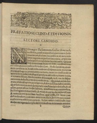 Praefatio Secundae Editionis
