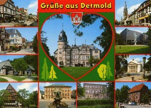Postkarte. Grüße aus Detmold
