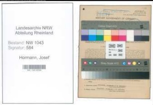 Entnazifizierung Josef Hormann , geb. 25.04.1908 (Ingenieur)
