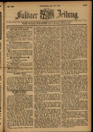 Ausgabe vom Donnerstag, den 29. Juli 1886.