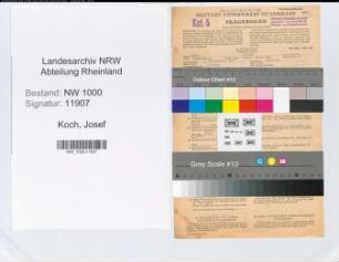 Entnazifizierung Josef Koch, geb. 06.09.1897 (Angest.)