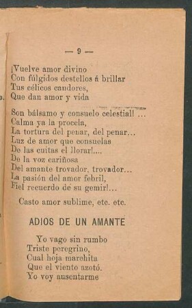 Adiós de un amante