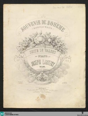 Souvenir de Bohème : Suite de valses pour piano; op. 257