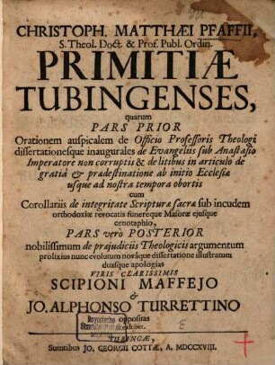 Primitiae Tubingenses